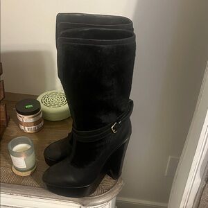 Derek Lam Black Heeled Boots with Strap